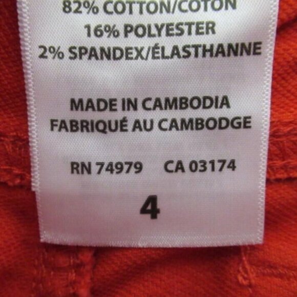 Parasuco Women's Size 4 Mid Rise Short, Red - Picture 3 of 7